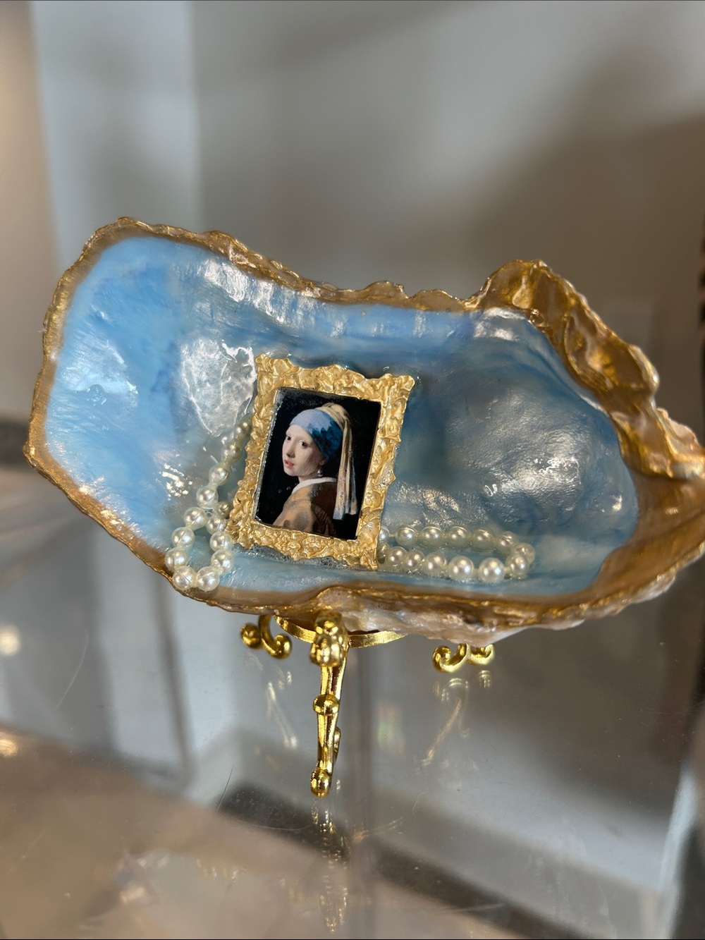 Girl With The Pearl Earring by Vermeer Oyster Shell Trinket Dish New - Picture 7 of 7
